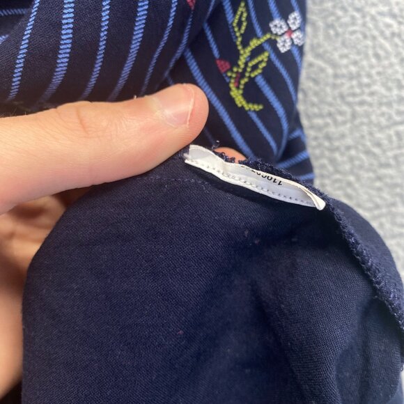 People Womens Blouse Size M  top Pullover Long Sleeve,Floral,  Striped - Picture 6 of 8